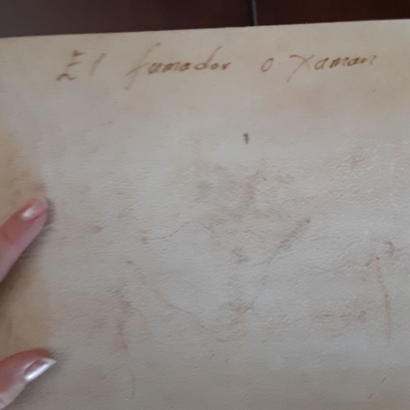 El Fumador Mayan Art on Leather - Picture 3 of 4